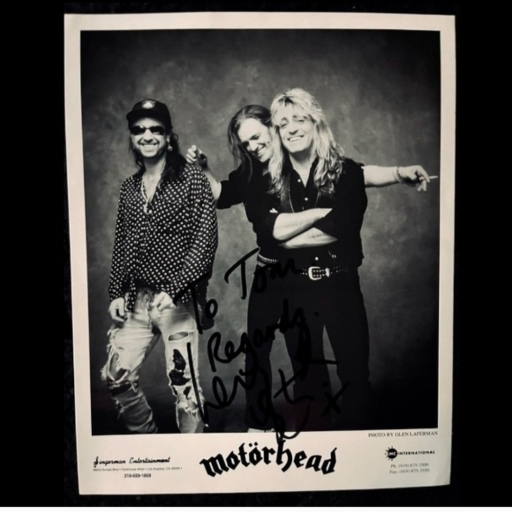 Motorhead Lemmy Autograph